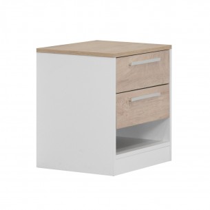 Нощно шкафче Matis Kaliopa Дъб Премиум/Бял, 50 x 40 x 52.4 см | цена за 1бр