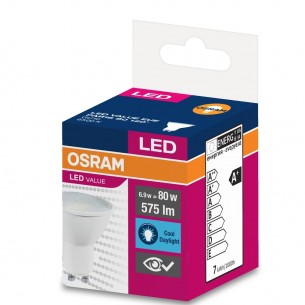 LED крушка OSRAM PAR16 6,9W, 120°, 575lm, 230V, 6500K, GU10 | цена за 1бр
