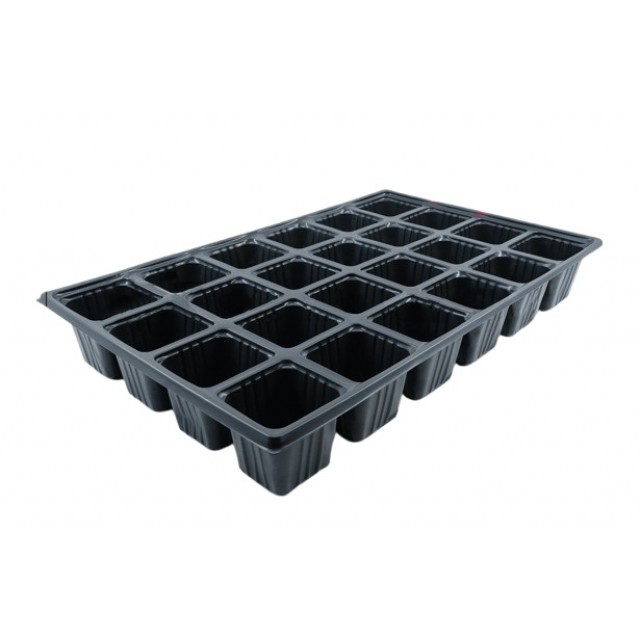 Форми за разсад с 24 гнезда, 32 x 52 x 7 см, Черен