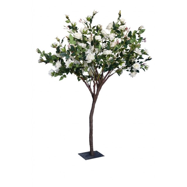 Изкуствено дърво роза My Garden SLTMB19-35, Бял/Зелен, 1.60 м