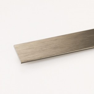 Алуминиев анодизиран плосък профил Arcansas титан 100 x 2 x 0.2 см | цена за 1бр