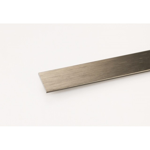 Алуминиев анодизиран плосък профил Arcansas титан 100 x 2 x 0.2 см