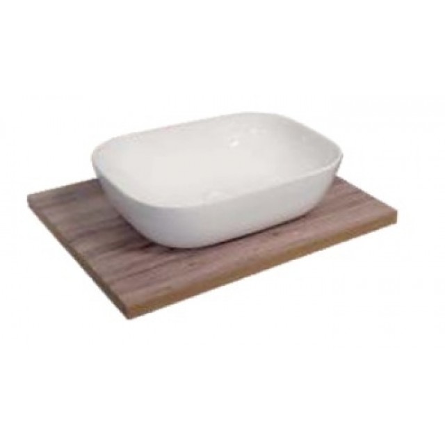 Пвц плот за баня без мивка Макена, 60 см, Бял