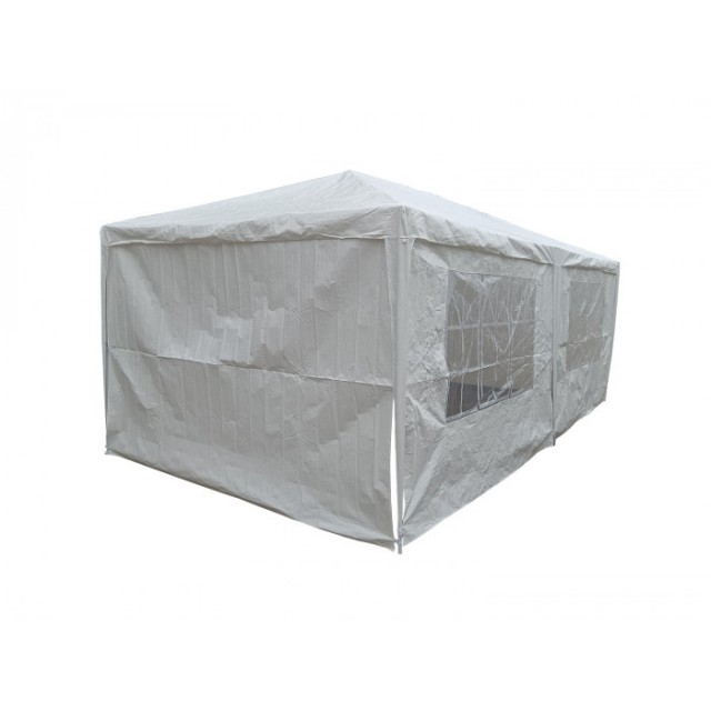 Сгъваема шатра 3х6м бяла, с 6бр. страници, ZRG010