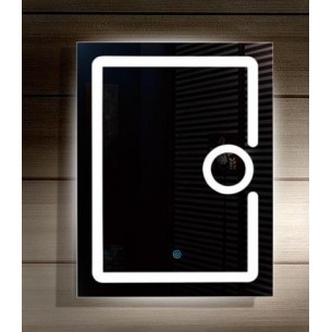 LED огледало, модел 103, против запотяване,часовник, 60/80см