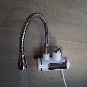 Електрически водонагревател, стенен монтаж, с дисплей, гъвкав чучур, DO-14-3C