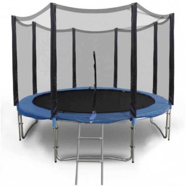 Батут с мрежа 366см с включена стълба