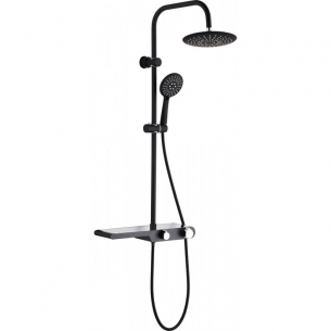 Тръбно окачване със смесител Cascada, душ слушалка, душ пита, шлаух, PL102HE-1C