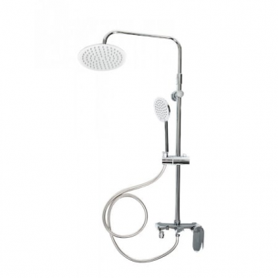 Тръбно окачване със смесител Cascada PL104HE-1C, ултра тънка душ пита, душ слушалка, шлаух