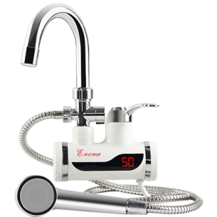 Водонагревател, мощност 3.3kW, стенен монтаж, с LED дисплей, душ комплект