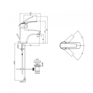 Смесител за умивалник, едноръкохватков, стоящ, месингов, МАКЕНА- АСТОР Смесител за умивалник, едноръкохватков, стоящ, месингов, МАКЕНА- АСТОР