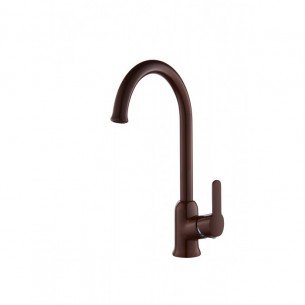 Смесител за кухня, едноръкохватков, месингов, стоящ, кафяв, КОЛОРС БРАУН