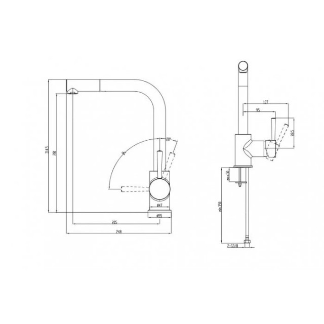 Смесител за кухня, едноръкохватков, месингов, стоящ, с изтеглящ се душ, МАКЕНА- ЕЛЕКТРА Смесител за кухня, едноръкохватков, месингов, стоящ, с изтеглящ се душ, МАКЕНА- ЕЛЕКТРА