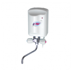 Проточен бойлер, 3.5kW за кухня, с двуръкохваткова смесителна батерия , 19/14/9см.