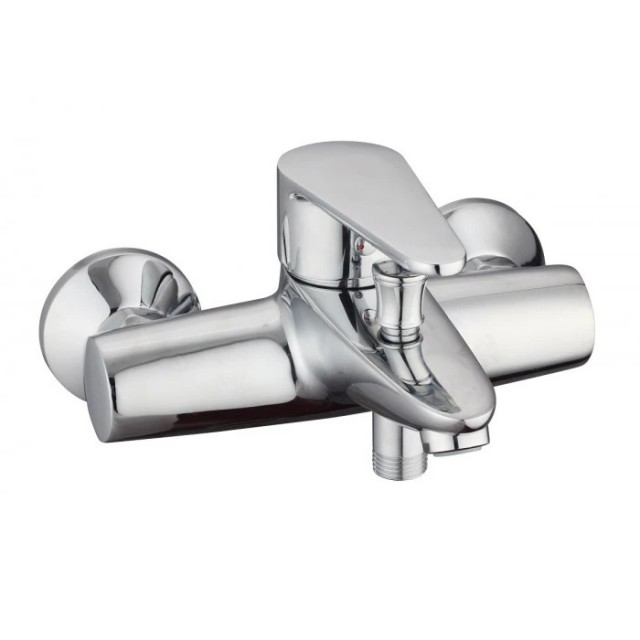 Смесител за вана и душ, едноръкоохватков, месинг, стенен, МАКЕНА - ЛОРЕНА