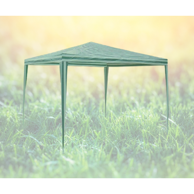 Шатра 3м/ 3м/ 2,5м бяло-зелено, градинска